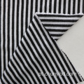 Padrão de listras de amostra livre e elástica e elástica 100% Polyester Loose Jersey Knit Fabric para roupas